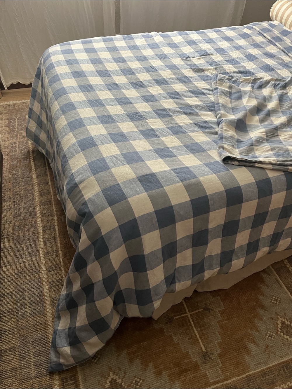 Piglet in Bed Blueberry Plaid Emsworth Full/Queen Duvet and Pillowcase Set - Picture 5 of 9